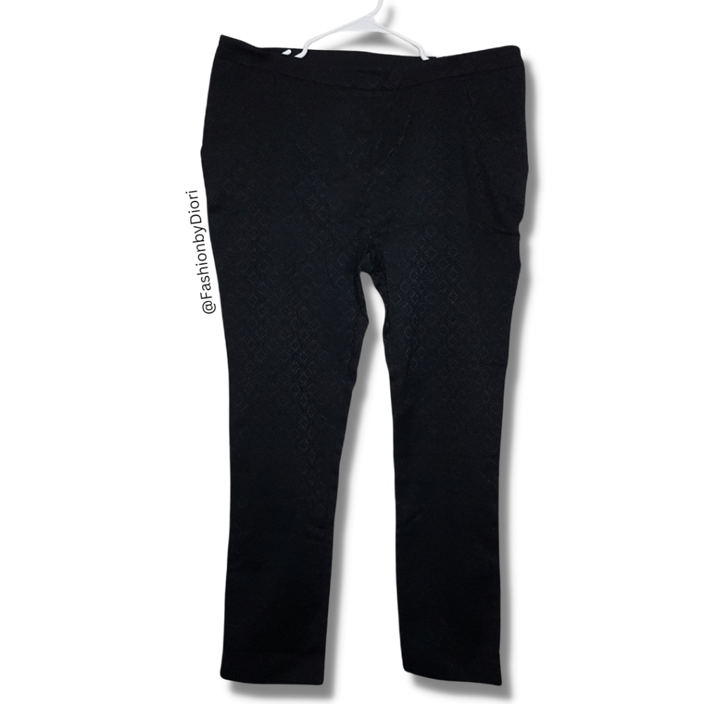 mark. by Avon Pile On The Compliments Jacquard Pants Size XL Black Pants